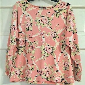 Averroe Pink Floral Ling Sleeve Top (M)